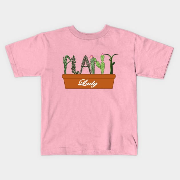 Plant Lady Kids T-Shirt by Nirvanax Studio